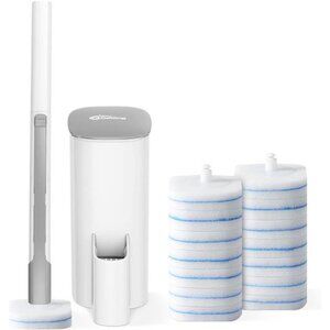 Disposable Toilet Brush with Holder 14 Refills Toilet Cleaner Bathroom Tool